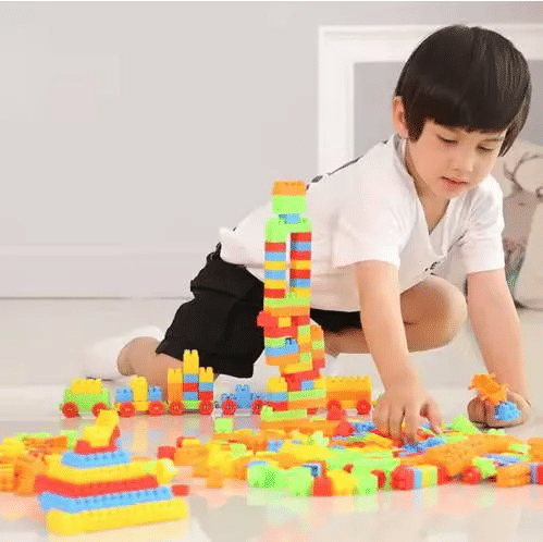 100pc Educational Building Blocks Set Kids Construction Toys Multi-Color