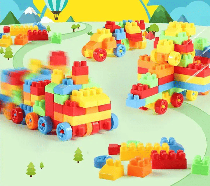 100pc Educational Building Blocks Set Kids Construction Toys Multi-Color