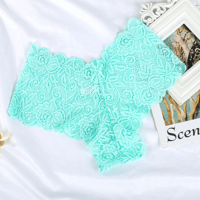 5-Pack Plus Size Seductive Lace Boyshorts Panties – Comfortable Low Waist Underwear