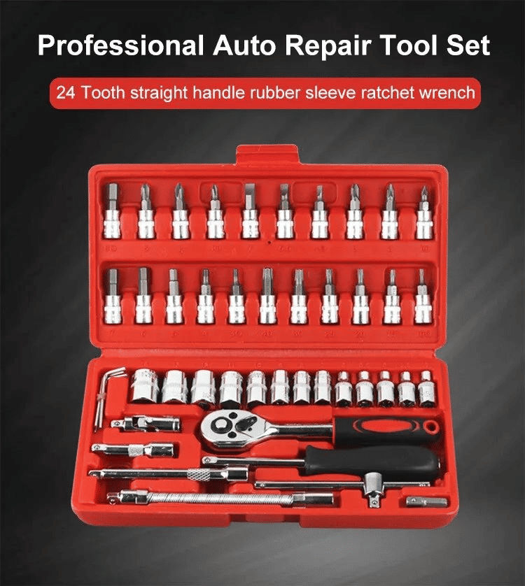 Generic 46pcs Car Repair Tool Kit 1/4-Inch Socket Set
