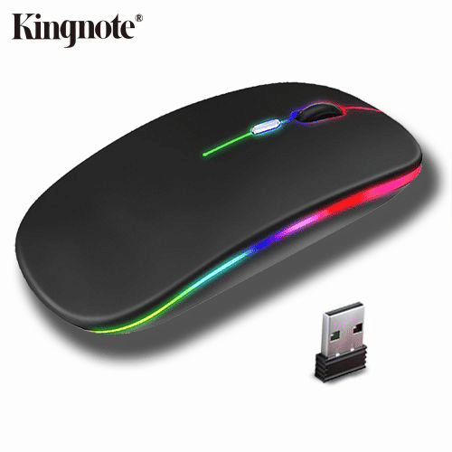 1000mAh Kingnote Wireless Bluetooth Luminous Mouse 2.4GHz Rechargeable for PC/Laptop/Tablet