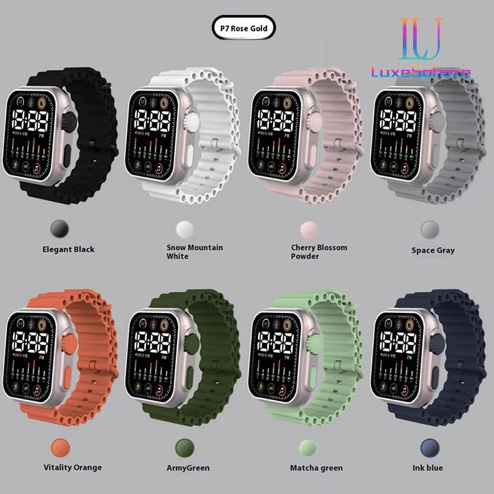 Unisex LED Digital Sports Watch: Colorful Silicone Electronic Wristwatch for Students