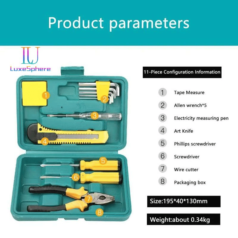 11-in-1 Hardware Repair Hand Tool Kit 11 Piece Set