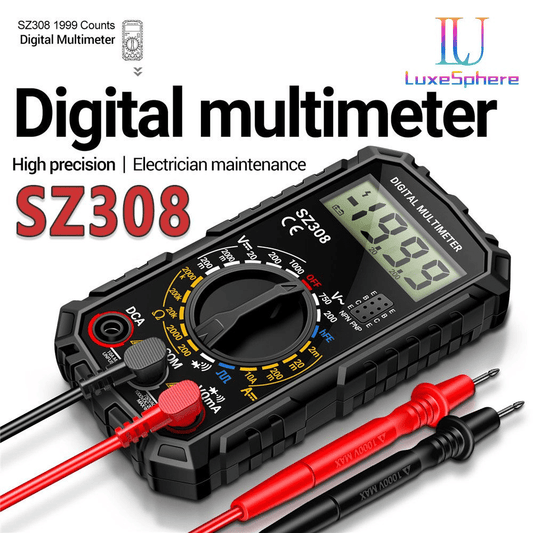 Generic SZ308 Digital Multimeter 1999 Counts Tester Black