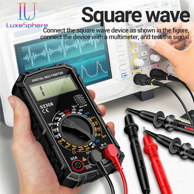 Generic SZ308 Digital Multimeter 1999 Counts Tester Black