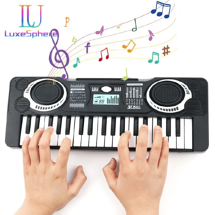 37-Key Kids Electronic Keyboard Piano Simulation Toy Educational Instrument Black