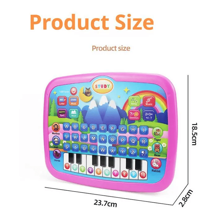 Kids' Educational Learning Tablet Toy with Music and Keyboard