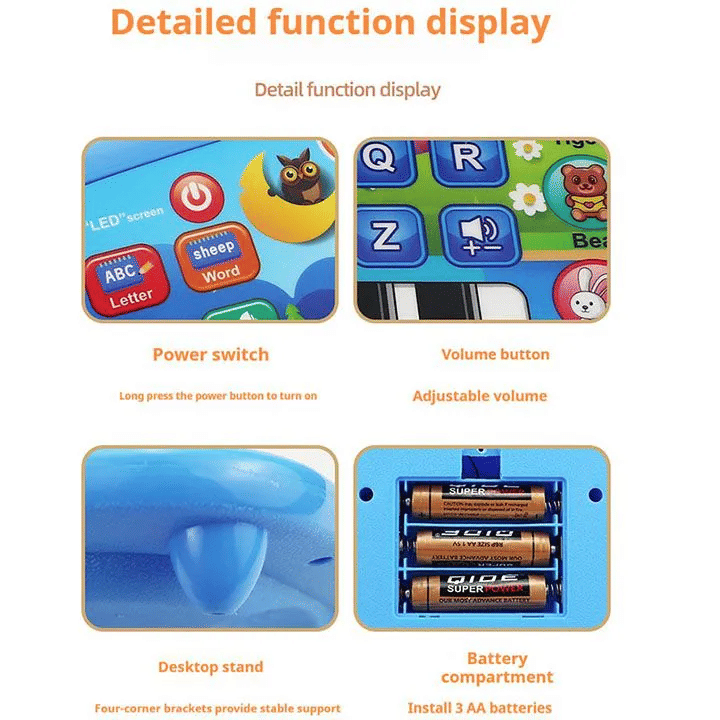 Kids' Educational Learning Tablet Toy with Music and Keyboard