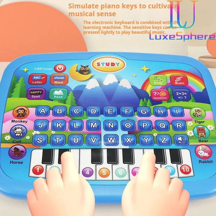 Kids' Educational Learning Tablet Toy with Music and Keyboard