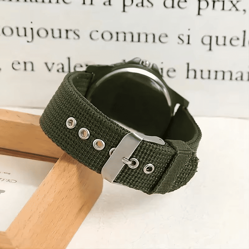 2025 Men's Military Sports Watch with Braided Strap and Luminous Dial