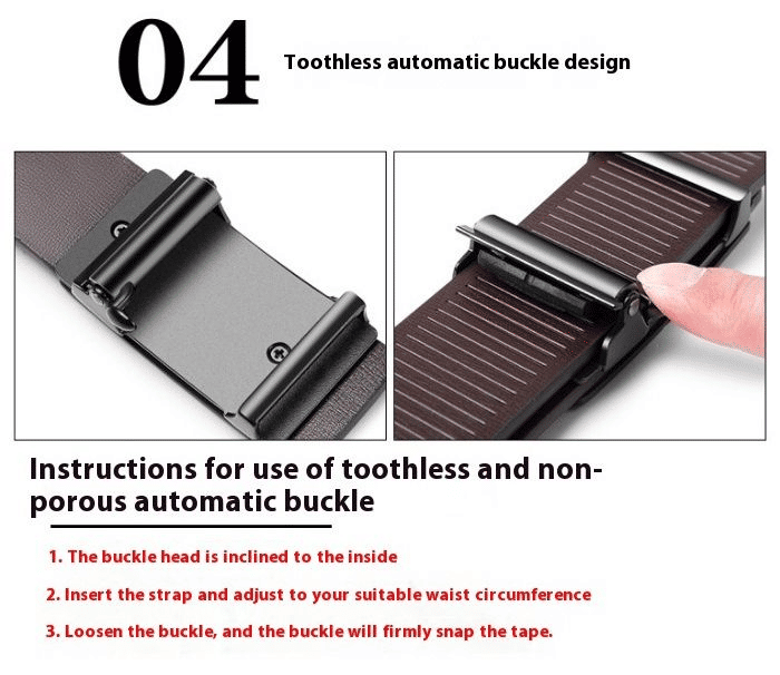 Men's High-Quality Leopard Automatic Buckle Belt for Business & Casual Wear