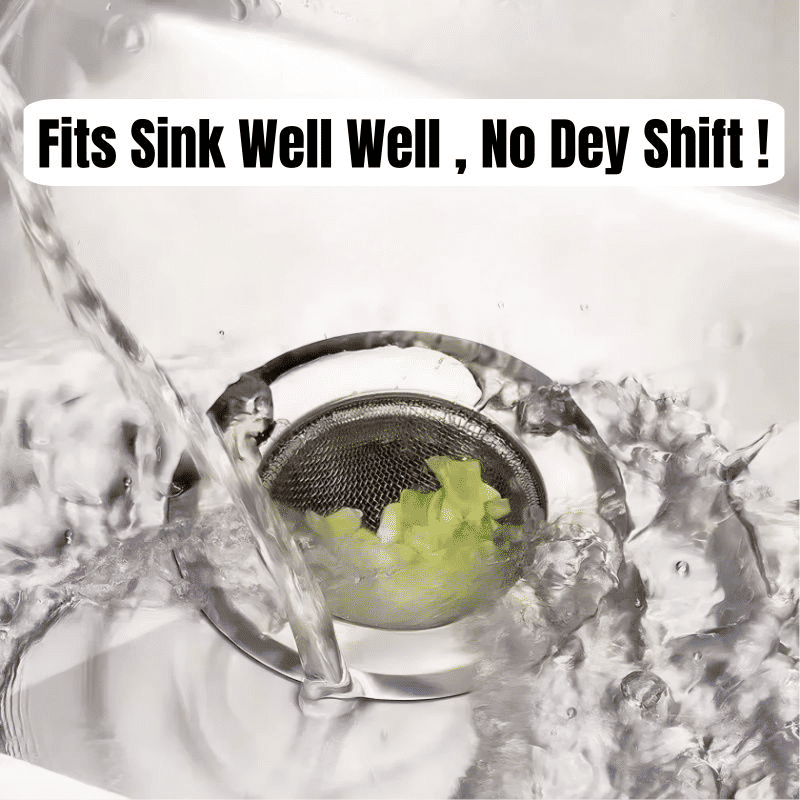 Premium Stainless Steel Sink Strainer Filter, 2-Pack Durable Kitchen Drain Stopper