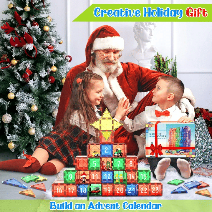 40-Piece Magnetic Building Tiles Educational Stacking Blocks For Kids