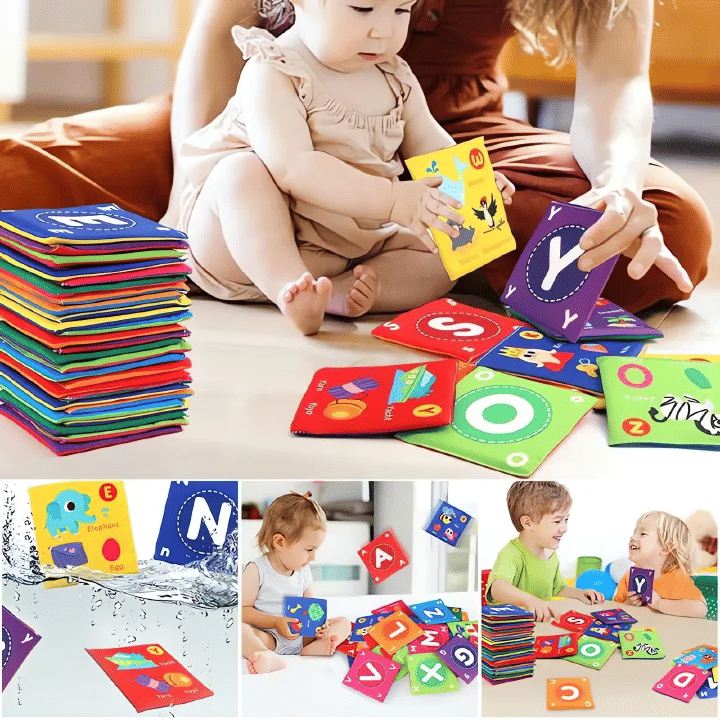 Early Childhood Soft Cloth Alphabet Number Learning Book Set