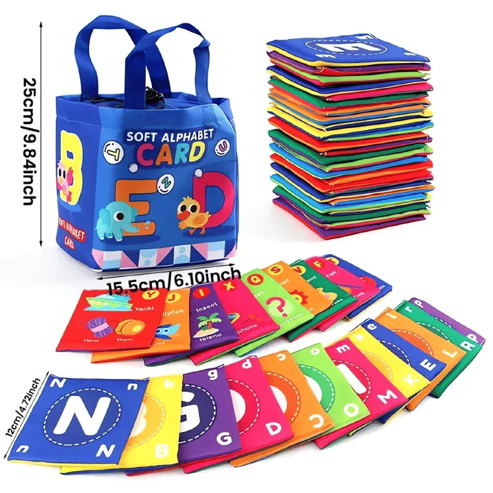 Early Childhood Soft Cloth Alphabet Number Learning Book Set