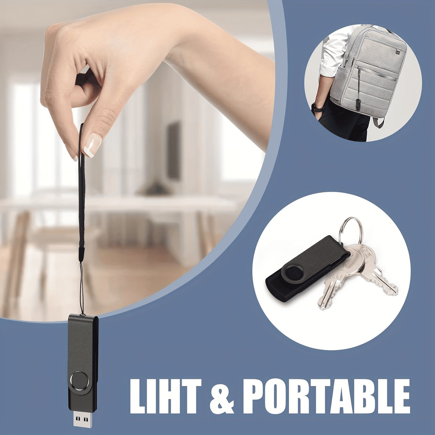 Bensoo High-Speed Metal USB Flash Drive: Portable Shockproof U Disk for Computers