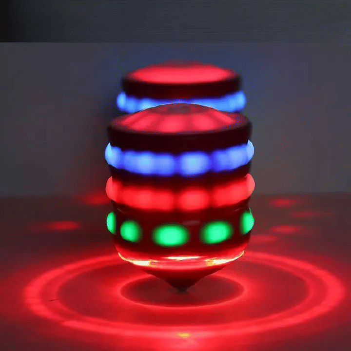 Laser Gyroscope Nostalgic Toy with Music and Automatic Rotation
