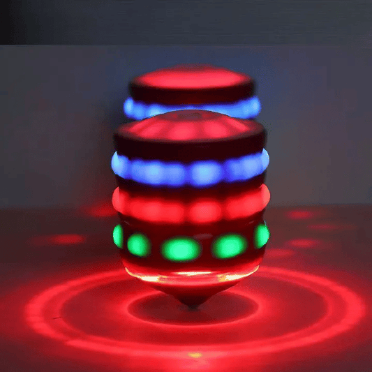 Laser Gyroscope Nostalgic Toy with Music and Automatic Rotation