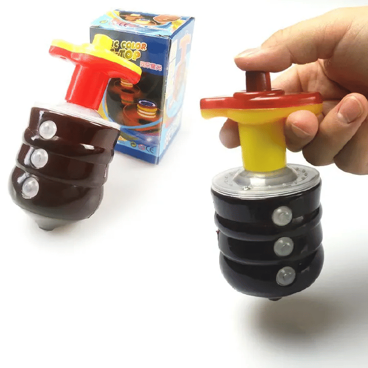 Laser Gyroscope Nostalgic Toy with Music and Automatic Rotation