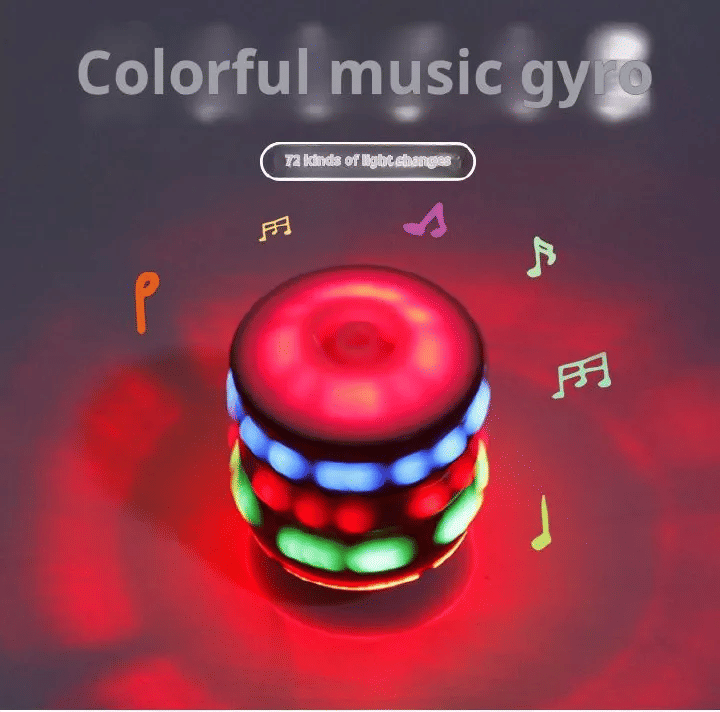 Laser Gyroscope Nostalgic Toy with Music and Automatic Rotation