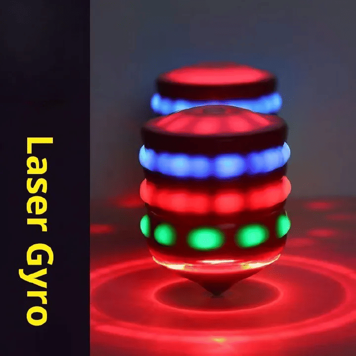 Laser Gyroscope Nostalgic Toy with Music and Automatic Rotation
