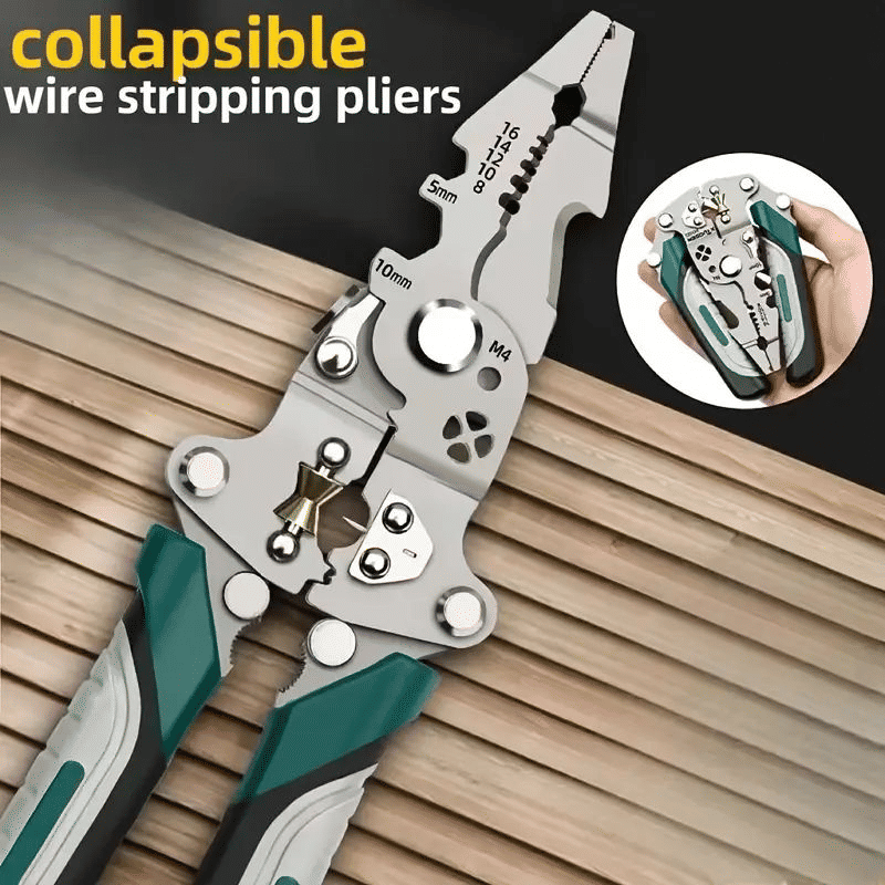 Multifunctional Foldable Wire Stripper Tool for Electrician Construction Work