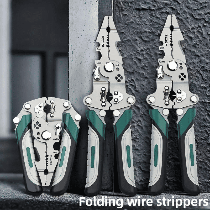 Multifunctional Foldable Wire Stripper Tool for Electrician Construction Work