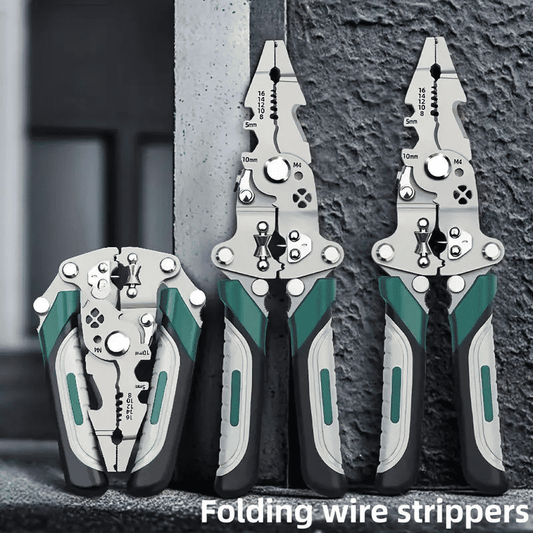 Multifunctional Foldable Wire Stripper Tool for Electrician Construction Work