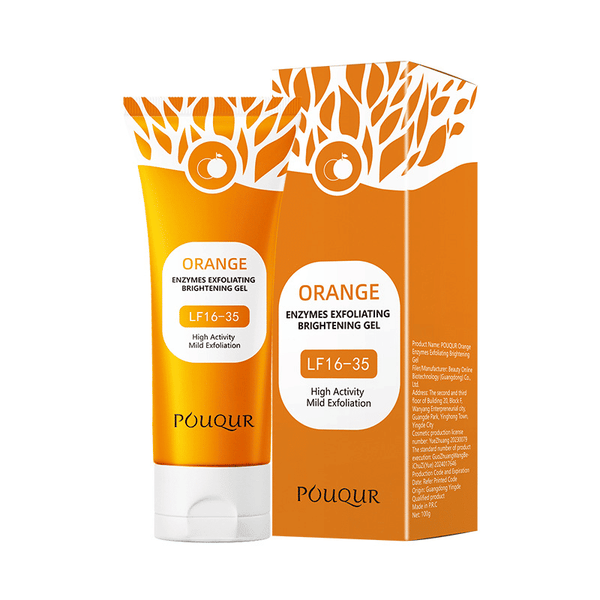 Pouqur Orange Enzyme Exfoliating Gel Deep Cleansing Face Scrub 100g