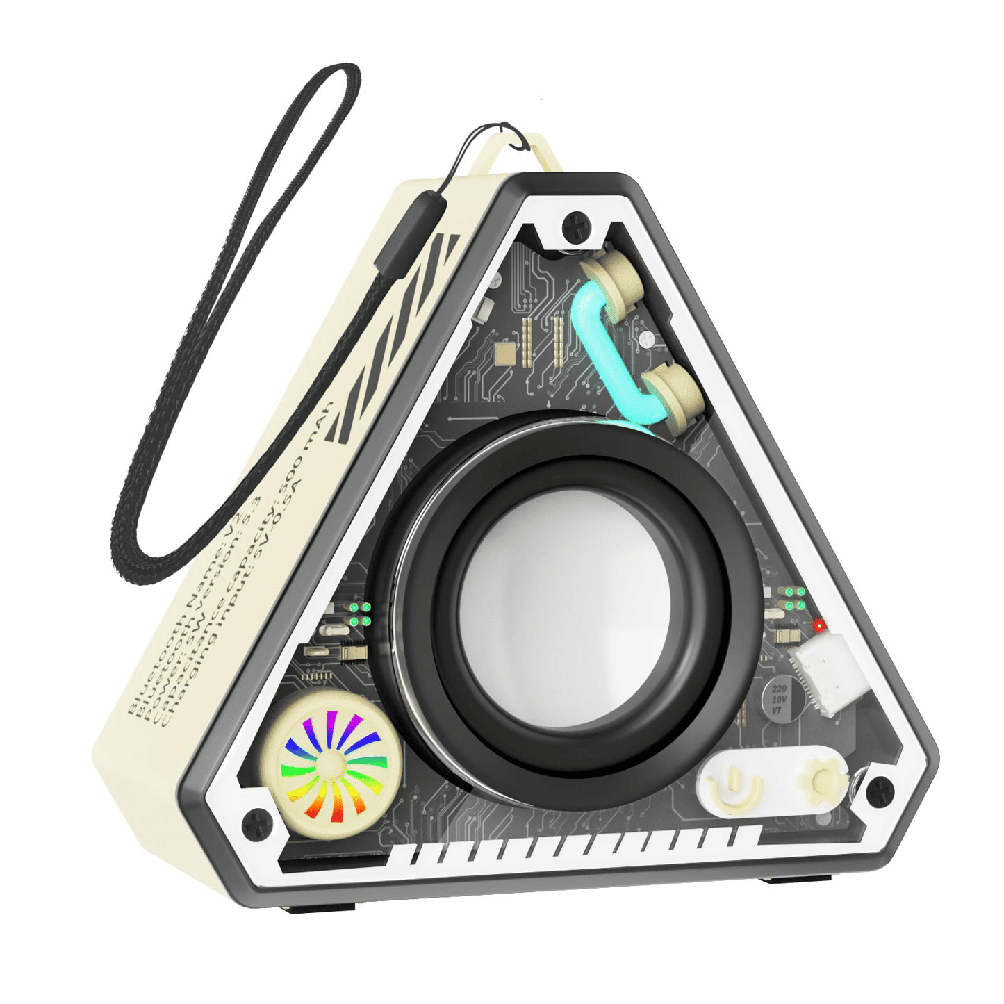 Magnetic Portable Bluetooth 5.3 Speaker: Deep Bass, LED Light, Wireless Audio