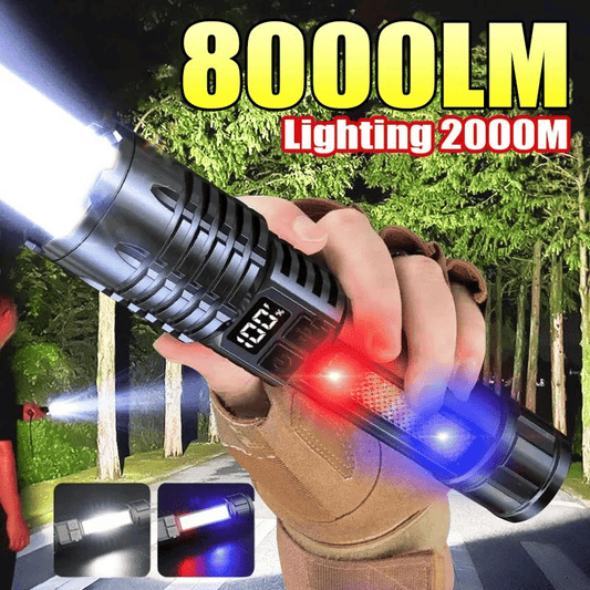 Portable Rechargeable LED Flashlight Waterproof Telescopic Zoom Emergency Torch