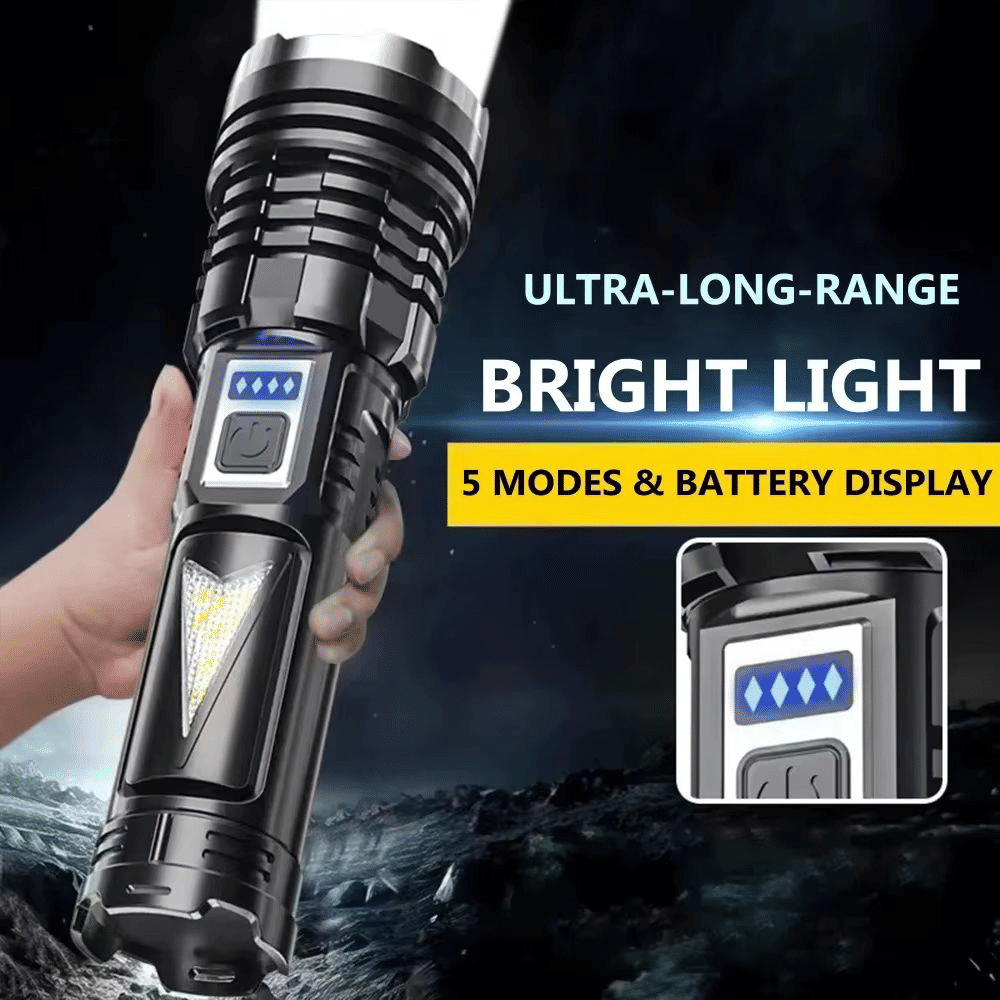 High Strong Light USB Rechargeable LED Flashlight Tactical Torch Camping Lamp