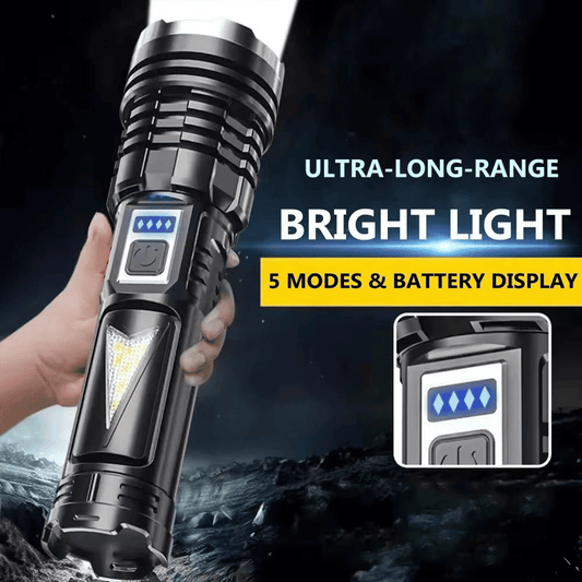 High Strong Light USB Rechargeable LED Flashlight Tactical Torch Camping Lamp