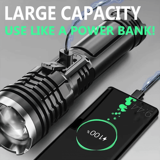 High Strong Light USB Rechargeable LED Flashlight Tactical Torch Camping Lamp