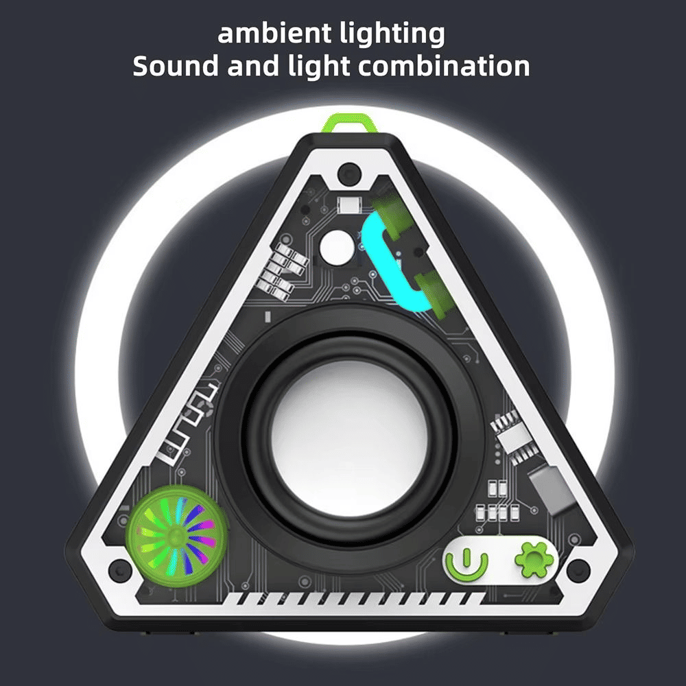 Magnetic Portable Bluetooth 5.3 Speaker: Deep Bass, LED Light, Wireless Audio