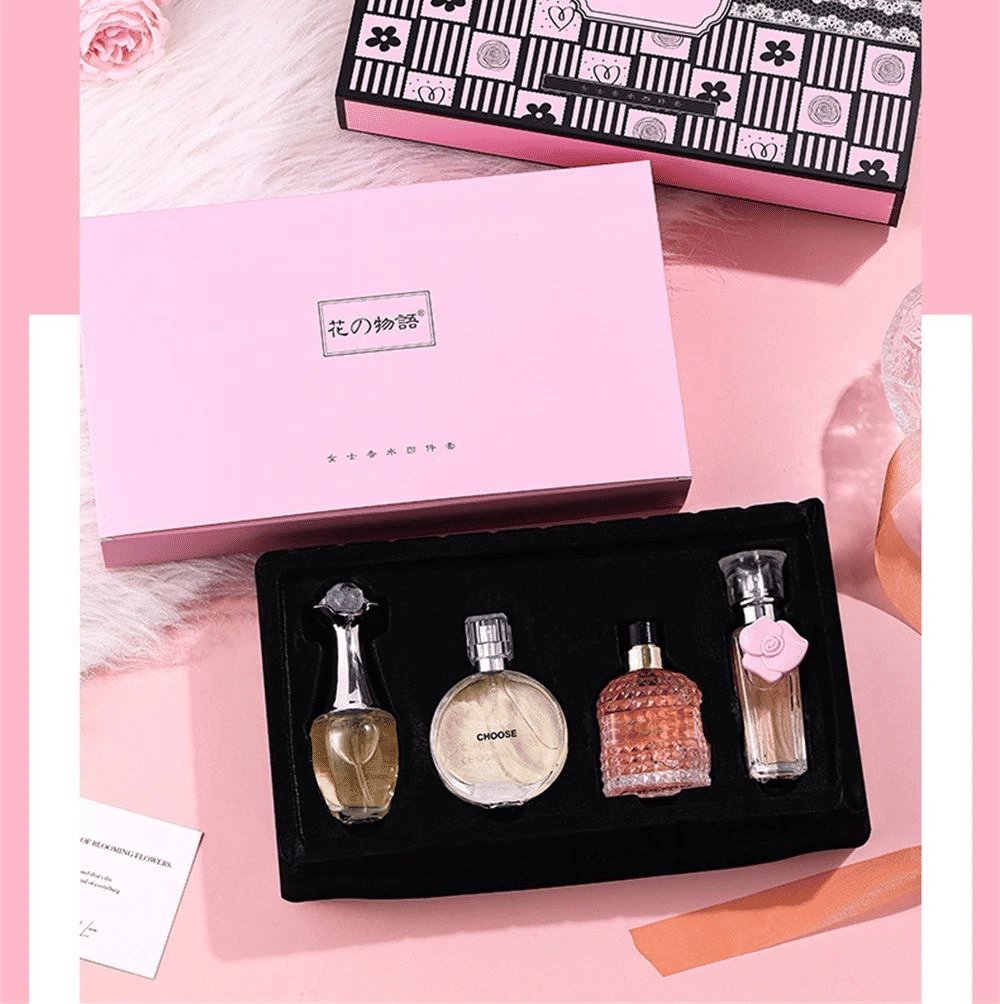 4-Piece Women's Floral Perfume Gift Set Long-Lasting Fragrance