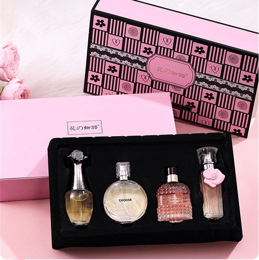 4-Piece Women's Floral Perfume Gift Set Long-Lasting Fragrance