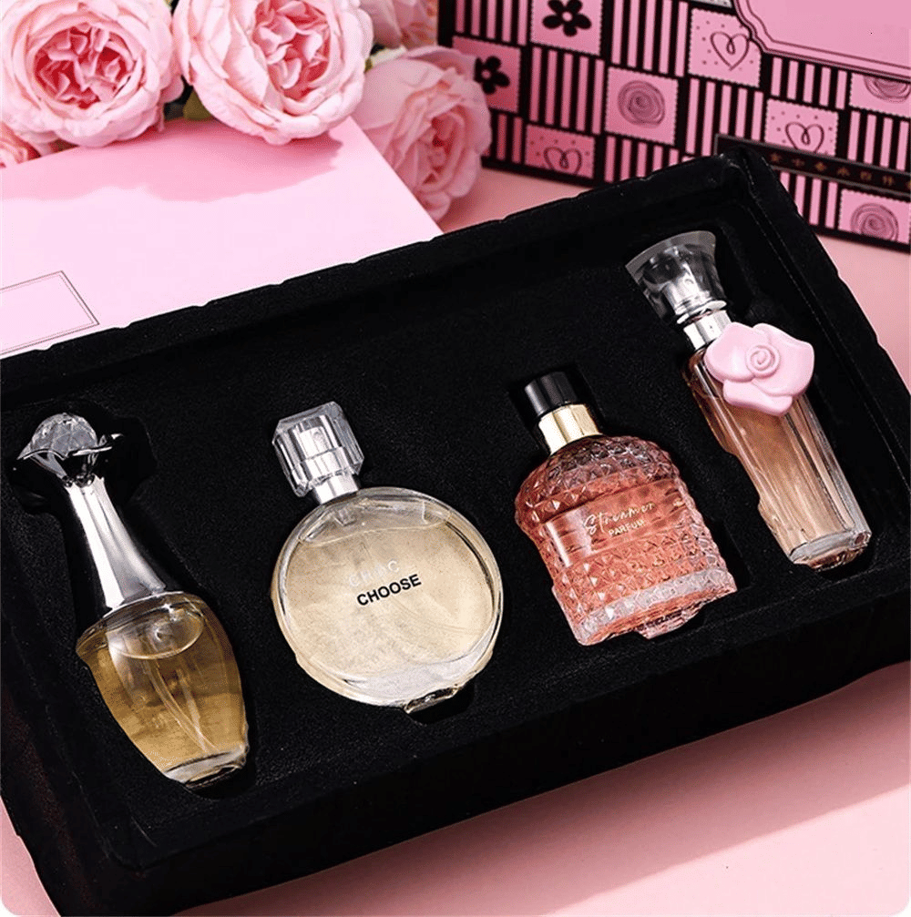 4-Piece Women's Floral Perfume Gift Set Long-Lasting Fragrance