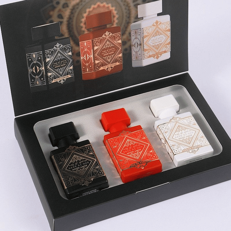 Wooden Flower Fruit Scent Perfume Set for Men Musk Cedar Amber