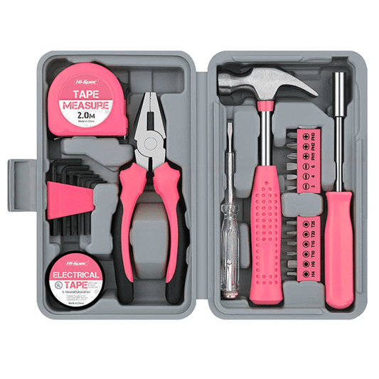 Generic 24-Piece Household Toolbox Set Hand Tools Kit Pink