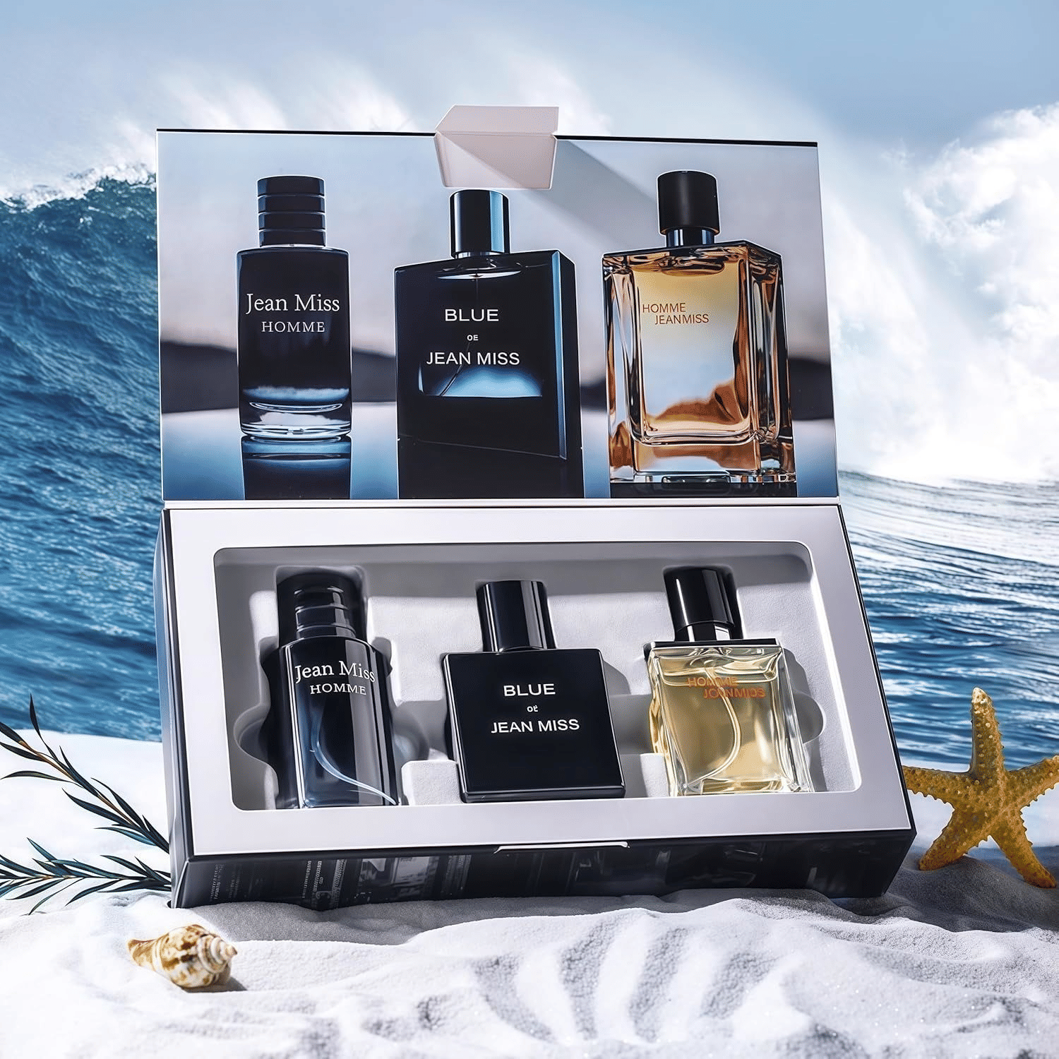 3-Piece Men's Perfume Set Refreshing Long-Lasting Fragrance Gift Box 30ml