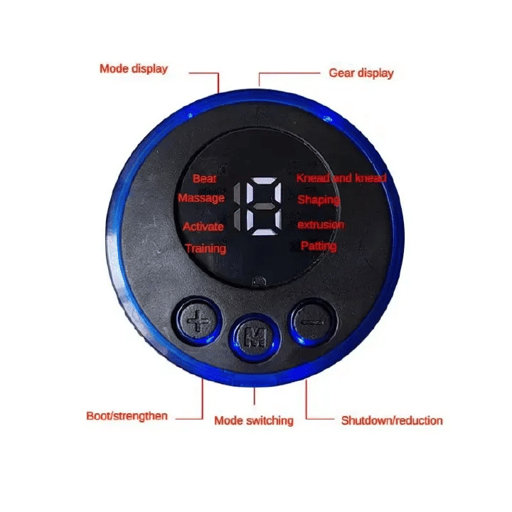 Electric EMS Foot Massager Pad Foldable 8 Modes 19 Levels Black