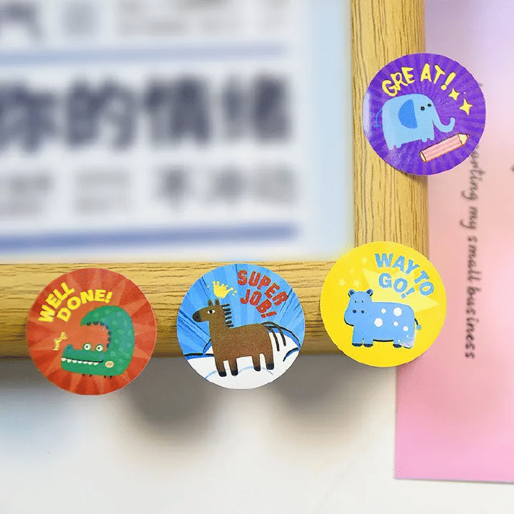 1000 Pcs Cute Animal Encouragement Stickers for Kids Reward Set