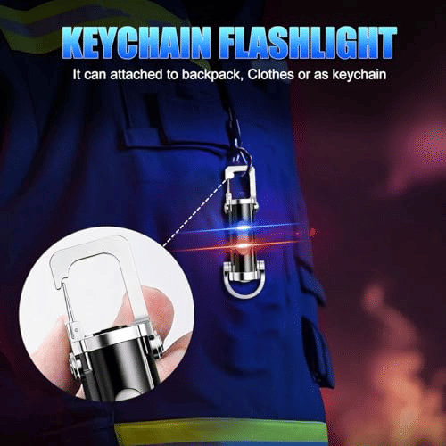 Rechargeable COB Keychain Flashlight 2-Pack Mini USB-C LED Torch