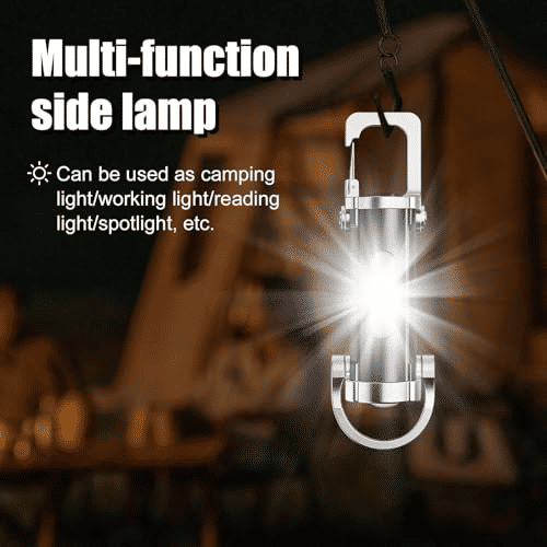 Rechargeable COB Keychain Flashlight 2-Pack Mini USB-C LED Torch