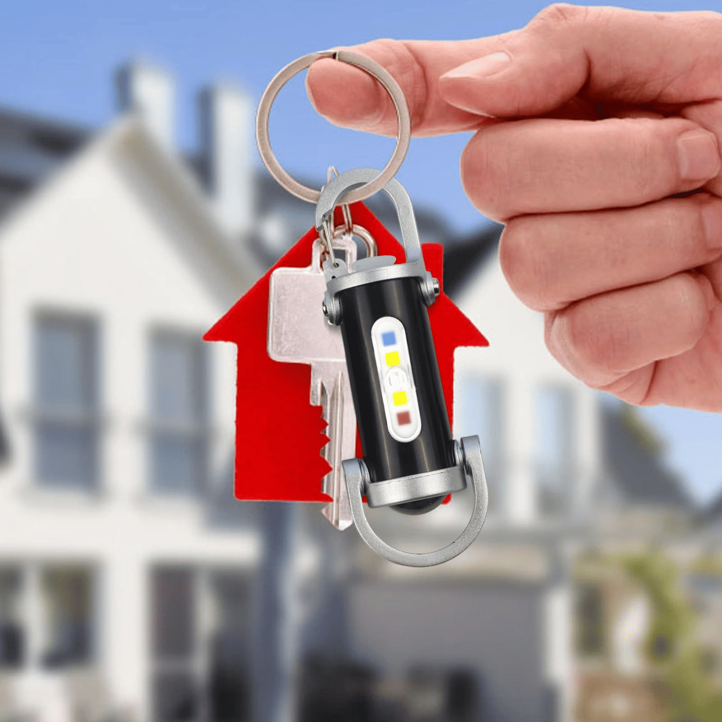 Rechargeable COB Keychain Flashlight 2-Pack Mini USB-C LED Torch