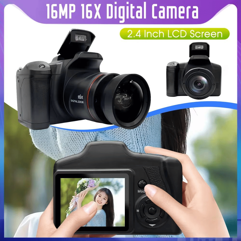 Generic 16MP Digital Camera 16X Zoom 2.4 Inch LCD Black
