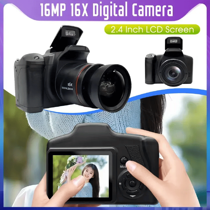 Generic 16MP Digital Camera 16X Zoom 2.4 Inch LCD Black