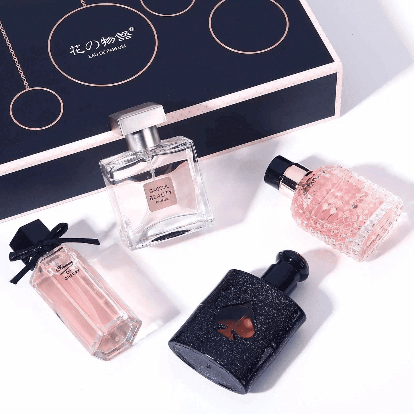 4-Piece Ladies Perfume Set Fresh Floral Long-Lasting Gift Box
