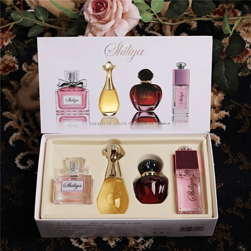 4-Piece Floral Women's Perfume Gift Set Long-Lasting Fragrance 4x25ml